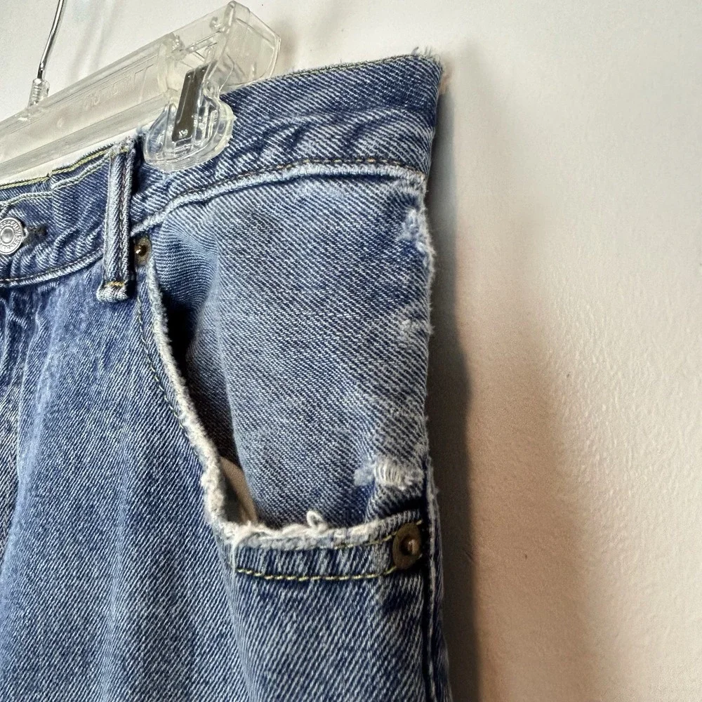 Vintage 90s Levis 517 Faded Stone Wash Boot Cut Distressed Jeans 34x34 Read